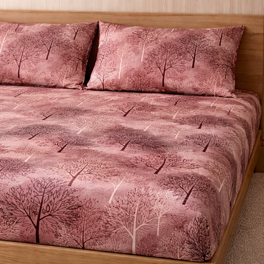 Bordeaux tree bedsheet (شرشف مغيط)