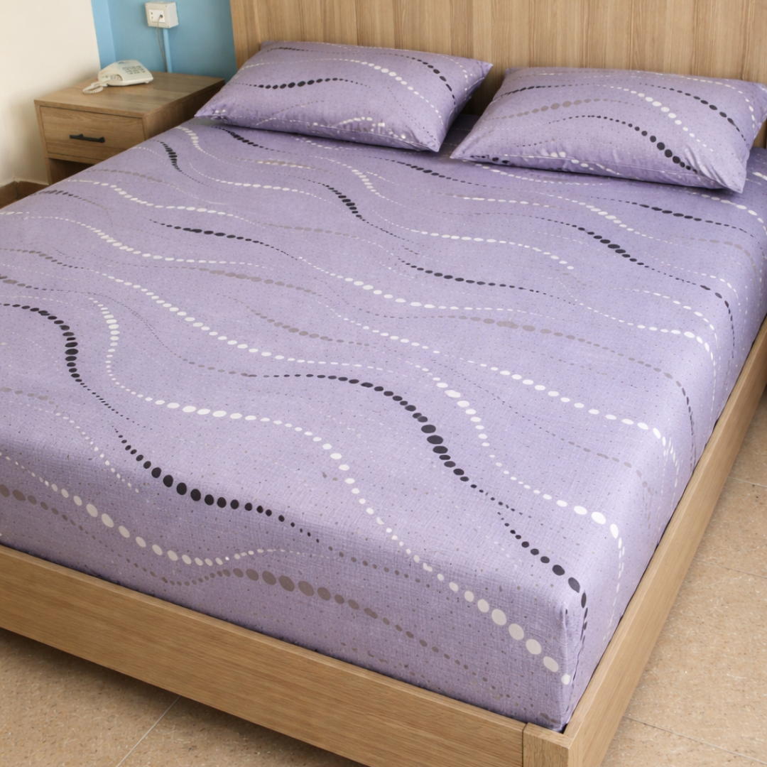 Waves & Dots Bedsheet (شرشف مغيط)
