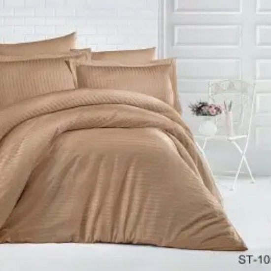 Striped Plain duvet cover set (طقم ملاحف)