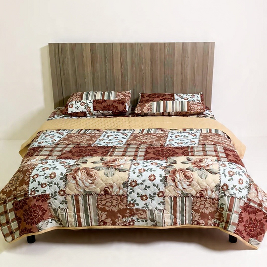 Brown Floral bedspread