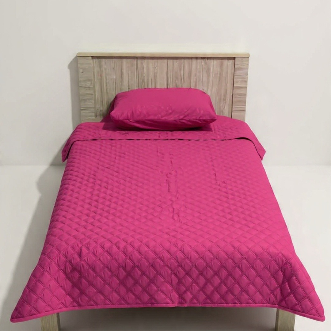 Plain Fushia bedspread