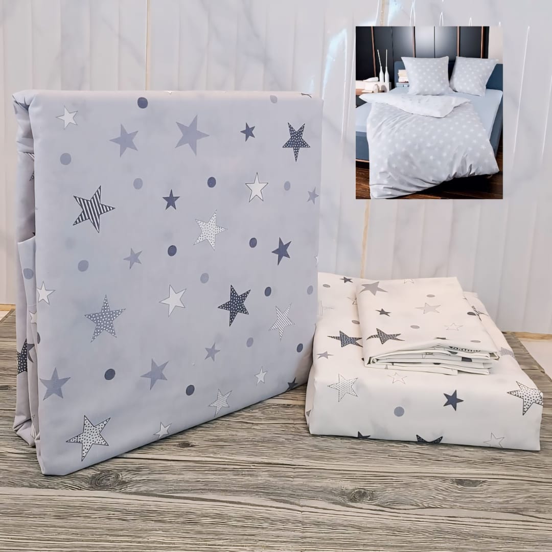 Polycotton stars duvet set cover (طقم ملاحف)